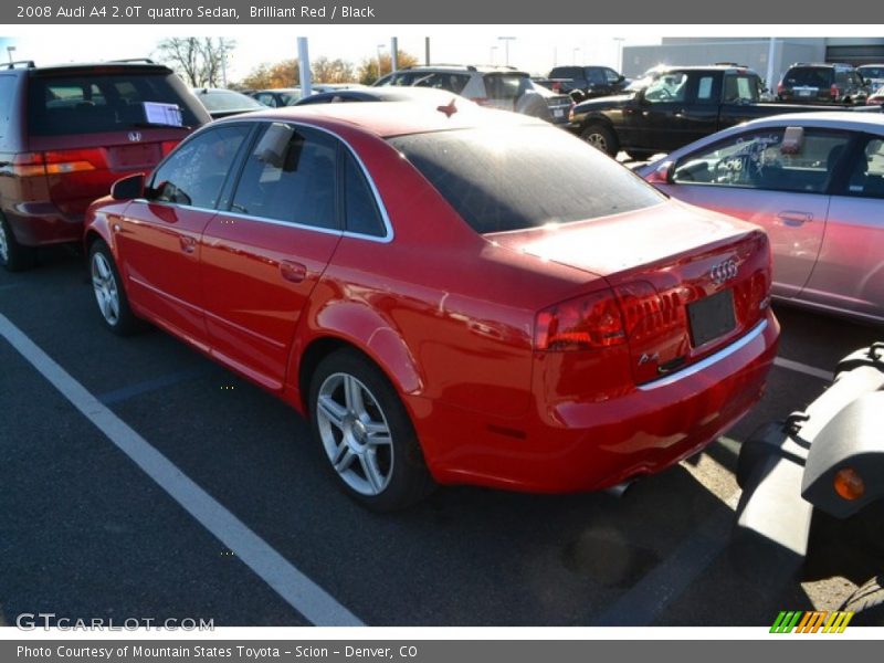 Brilliant Red / Black 2008 Audi A4 2.0T quattro Sedan