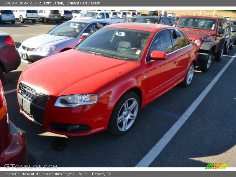 Brilliant Red / Black 2008 Audi A4 2.0T quattro Sedan