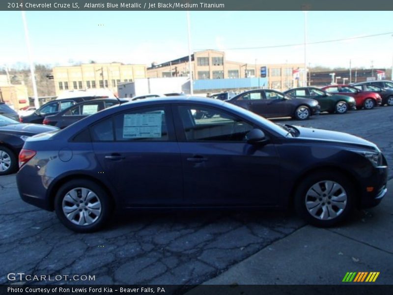 Atlantis Blue Metallic / Jet Black/Medium Titanium 2014 Chevrolet Cruze LS