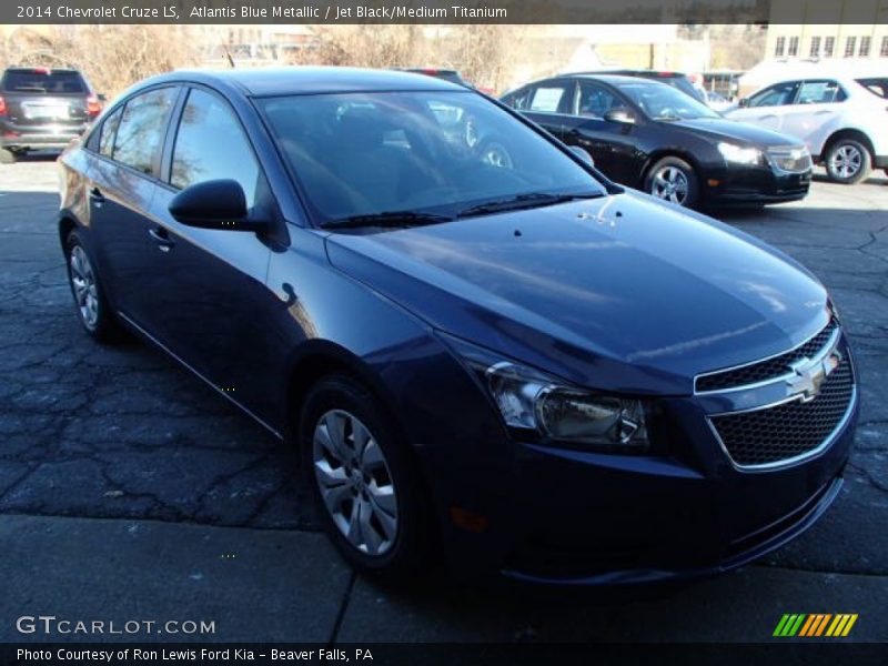 Atlantis Blue Metallic / Jet Black/Medium Titanium 2014 Chevrolet Cruze LS