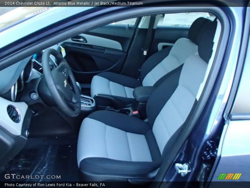 Atlantis Blue Metallic / Jet Black/Medium Titanium 2014 Chevrolet Cruze LS