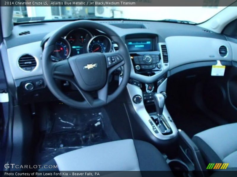 Atlantis Blue Metallic / Jet Black/Medium Titanium 2014 Chevrolet Cruze LS