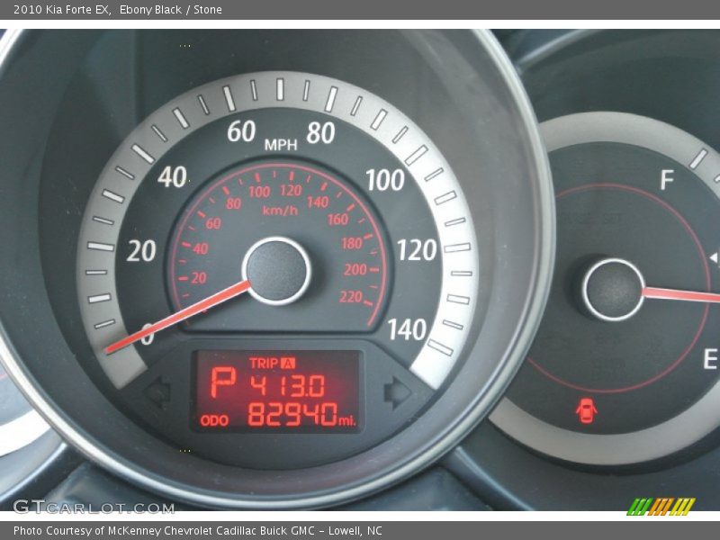 Ebony Black / Stone 2010 Kia Forte EX