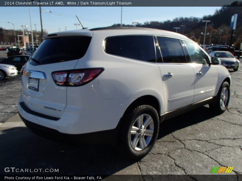 White / Dark Titanium/Light Titanium 2014 Chevrolet Traverse LT AWD
