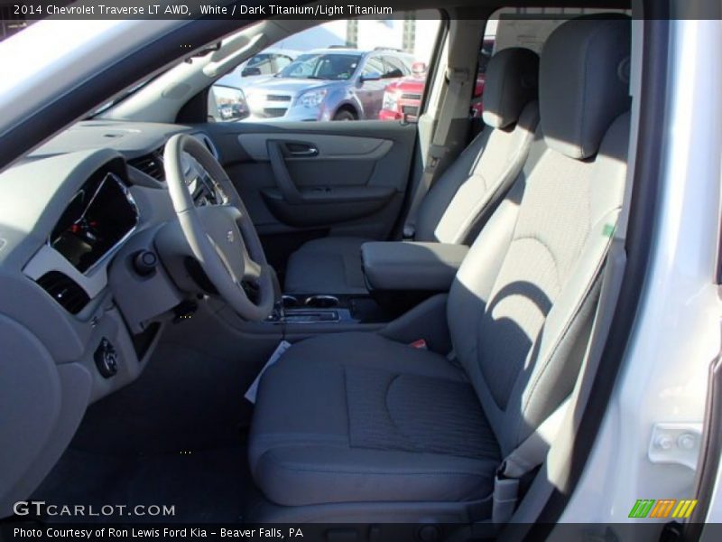 White / Dark Titanium/Light Titanium 2014 Chevrolet Traverse LT AWD