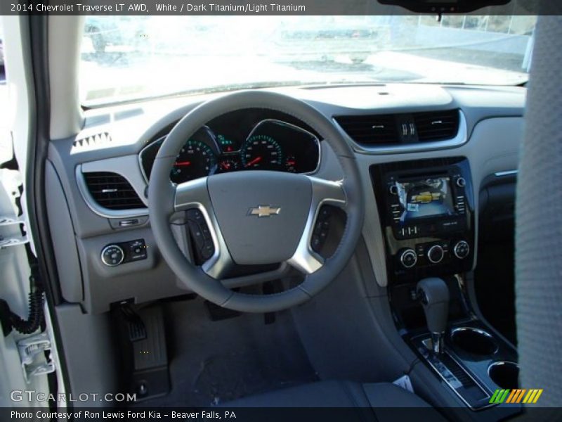 White / Dark Titanium/Light Titanium 2014 Chevrolet Traverse LT AWD