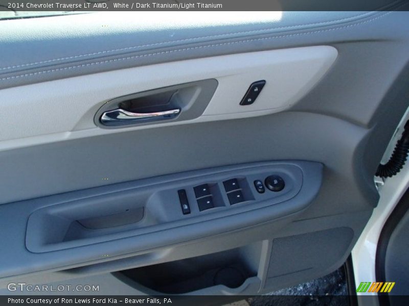 White / Dark Titanium/Light Titanium 2014 Chevrolet Traverse LT AWD