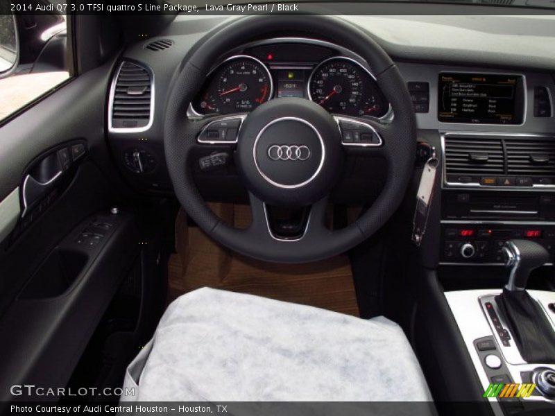 Lava Gray Pearl / Black 2014 Audi Q7 3.0 TFSI quattro S Line Package