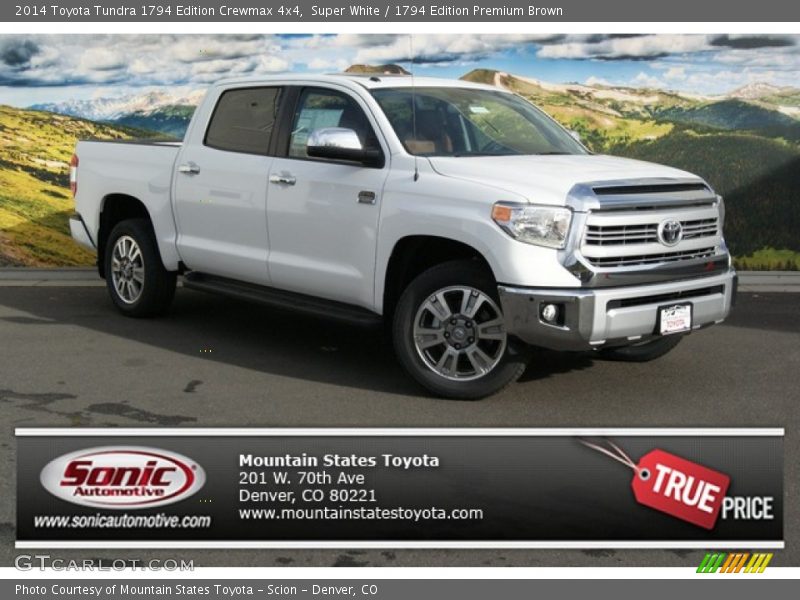 Super White / 1794 Edition Premium Brown 2014 Toyota Tundra 1794 Edition Crewmax 4x4