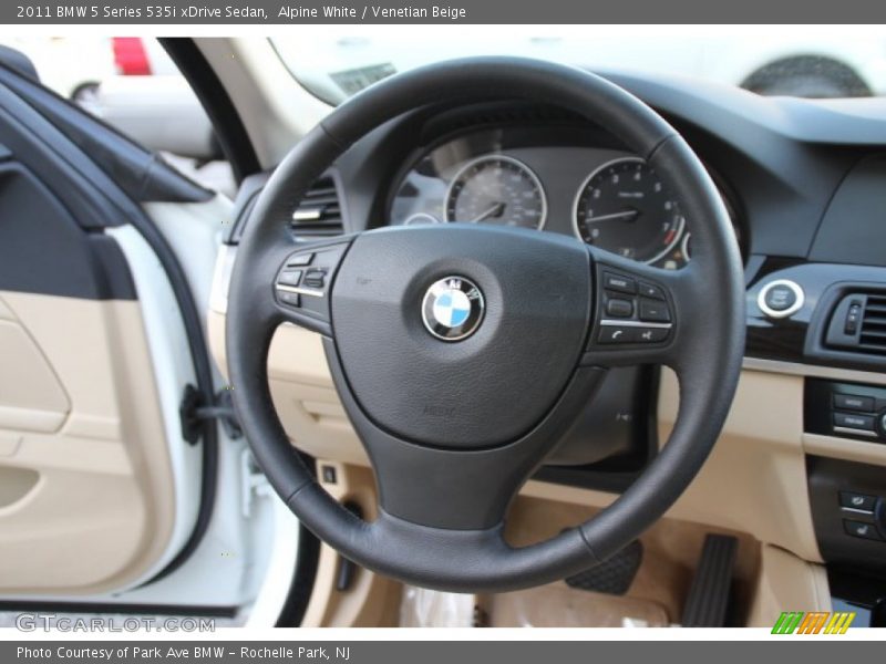 Alpine White / Venetian Beige 2011 BMW 5 Series 535i xDrive Sedan