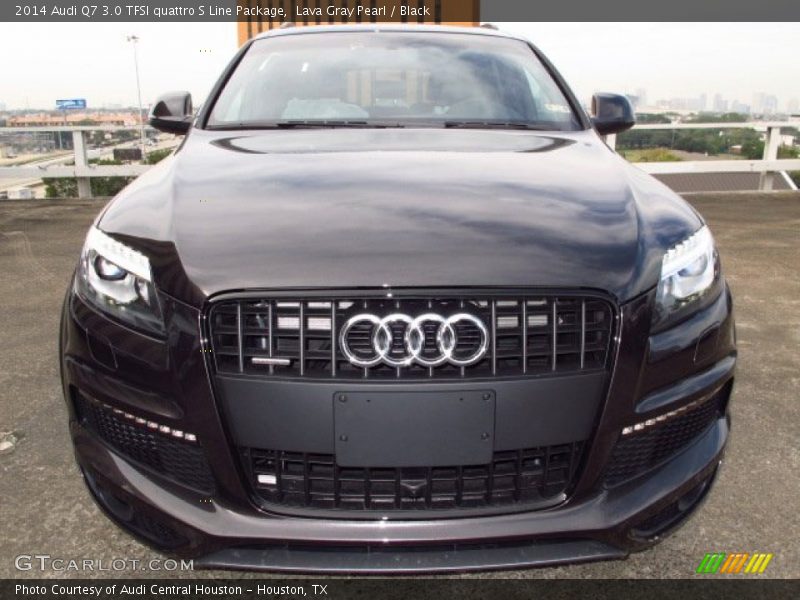 Lava Gray Pearl / Black 2014 Audi Q7 3.0 TFSI quattro S Line Package