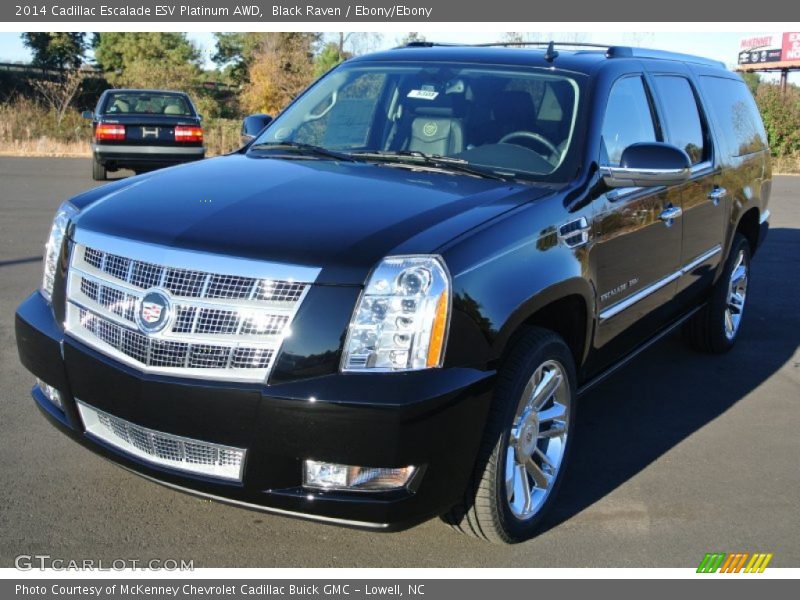 Black Raven / Ebony/Ebony 2014 Cadillac Escalade ESV Platinum AWD