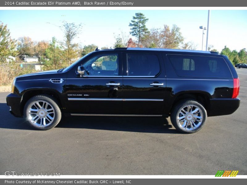 Black Raven / Ebony/Ebony 2014 Cadillac Escalade ESV Platinum AWD