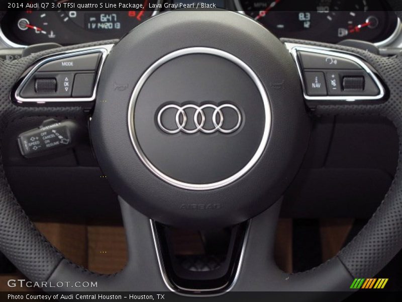 Lava Gray Pearl / Black 2014 Audi Q7 3.0 TFSI quattro S Line Package