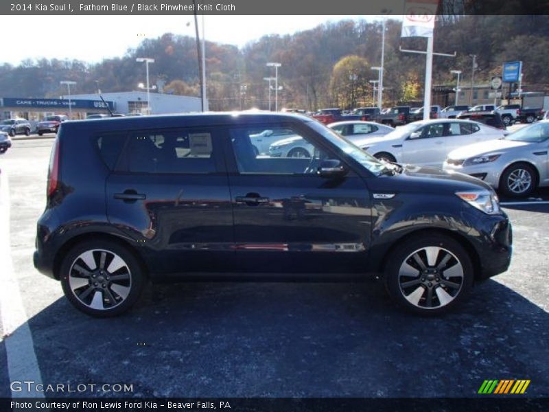 Fathom Blue / Black Pinwheel Knit Cloth 2014 Kia Soul !