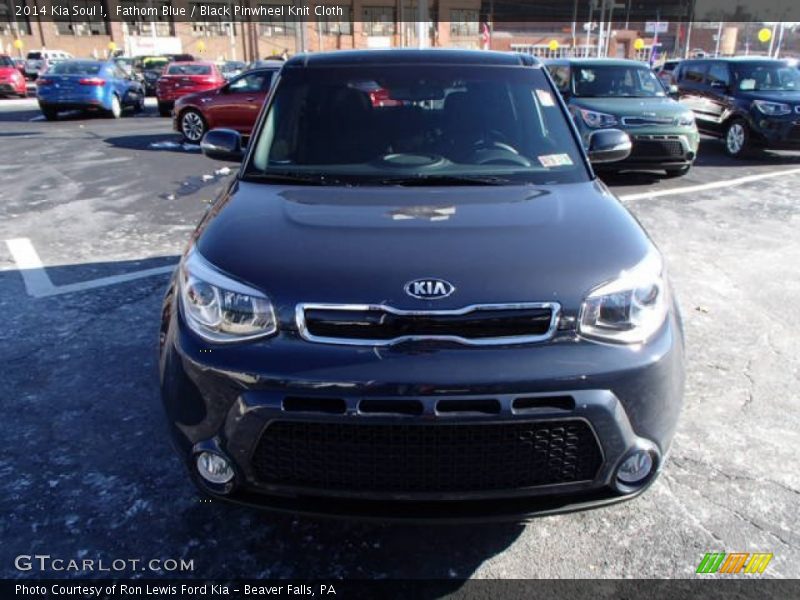 Fathom Blue / Black Pinwheel Knit Cloth 2014 Kia Soul !