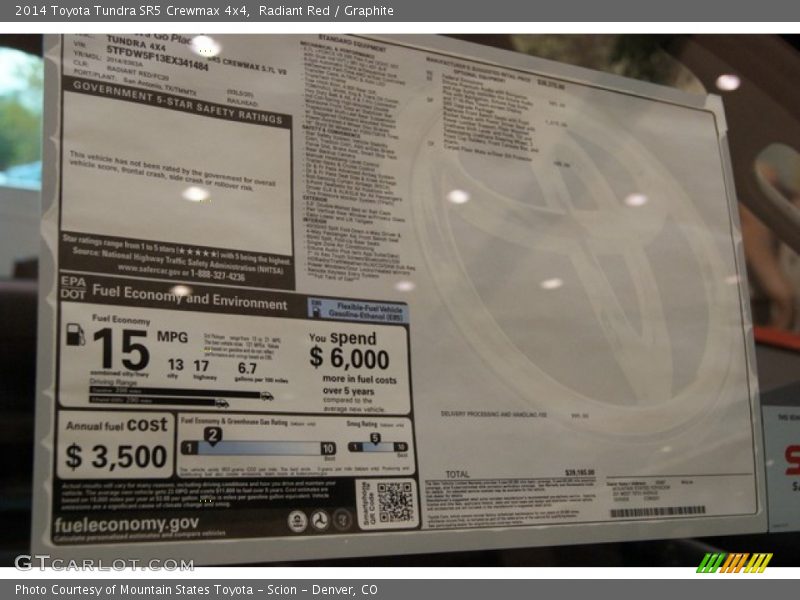 Radiant Red / Graphite 2014 Toyota Tundra SR5 Crewmax 4x4