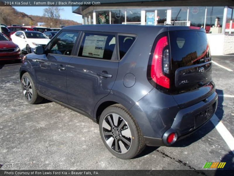 Fathom Blue / Black Pinwheel Knit Cloth 2014 Kia Soul !