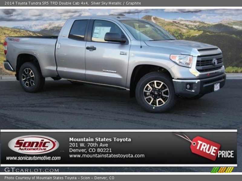Silver Sky Metallic / Graphite 2014 Toyota Tundra SR5 TRD Double Cab 4x4