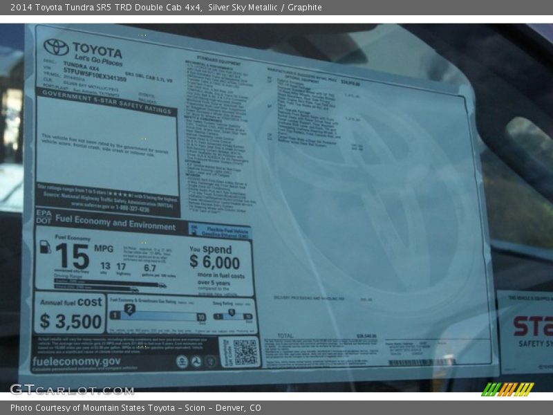 Silver Sky Metallic / Graphite 2014 Toyota Tundra SR5 TRD Double Cab 4x4