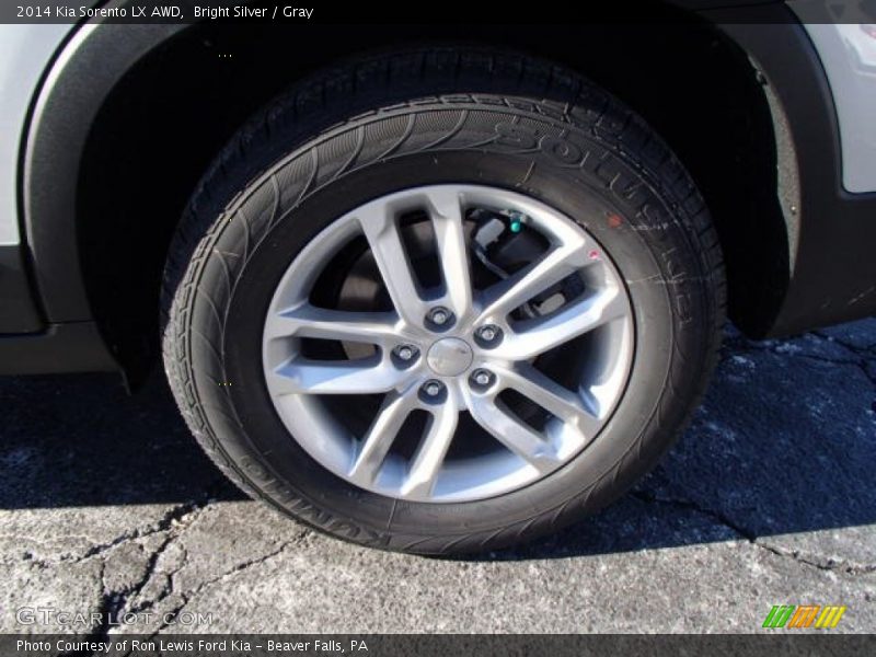 Bright Silver / Gray 2014 Kia Sorento LX AWD