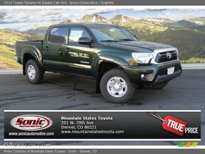 Spruce Green Mica / Graphite 2014 Toyota Tacoma V6 Double Cab 4x4