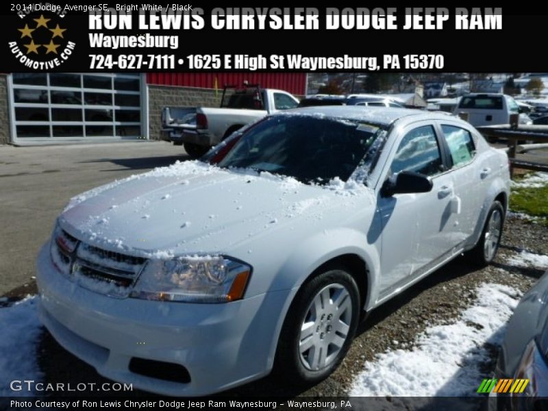 Bright White / Black 2014 Dodge Avenger SE