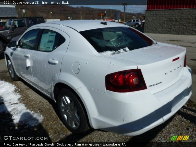 Bright White / Black 2014 Dodge Avenger SE