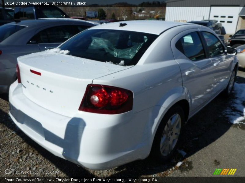 Bright White / Black 2014 Dodge Avenger SE