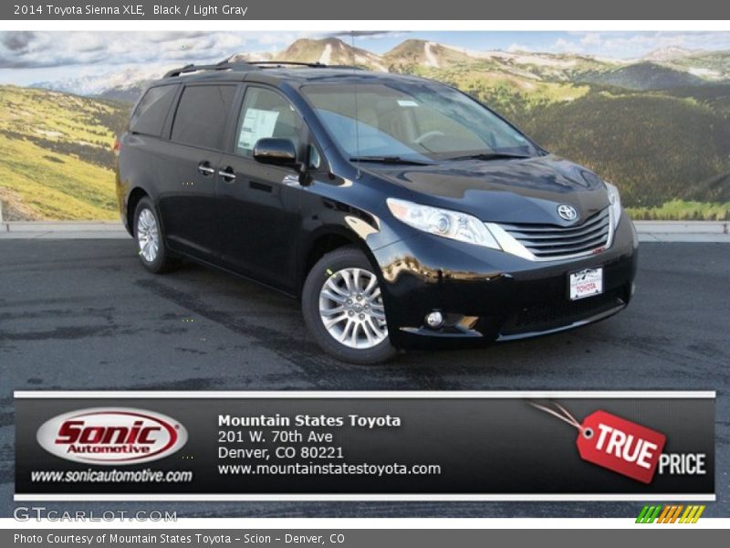 Black / Light Gray 2014 Toyota Sienna XLE