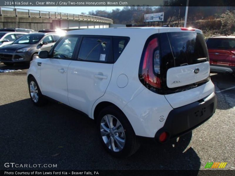 Clear White / Gray Two-tone Honeycomb Woven Cloth 2014 Kia Soul +