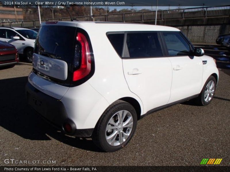 Clear White / Gray Two-tone Honeycomb Woven Cloth 2014 Kia Soul +