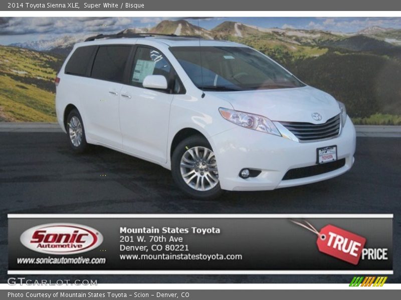 Super White / Bisque 2014 Toyota Sienna XLE