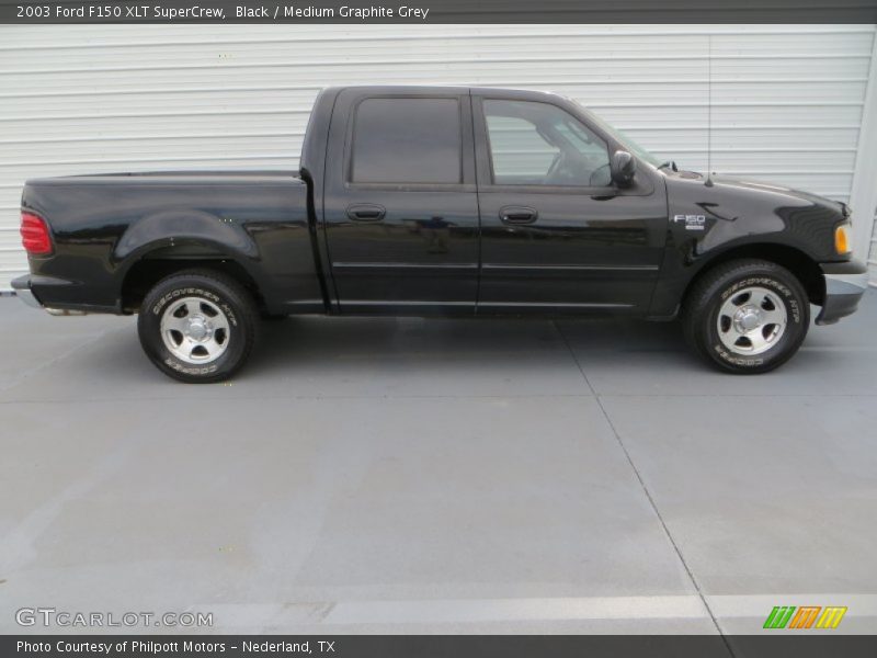 Black / Medium Graphite Grey 2003 Ford F150 XLT SuperCrew
