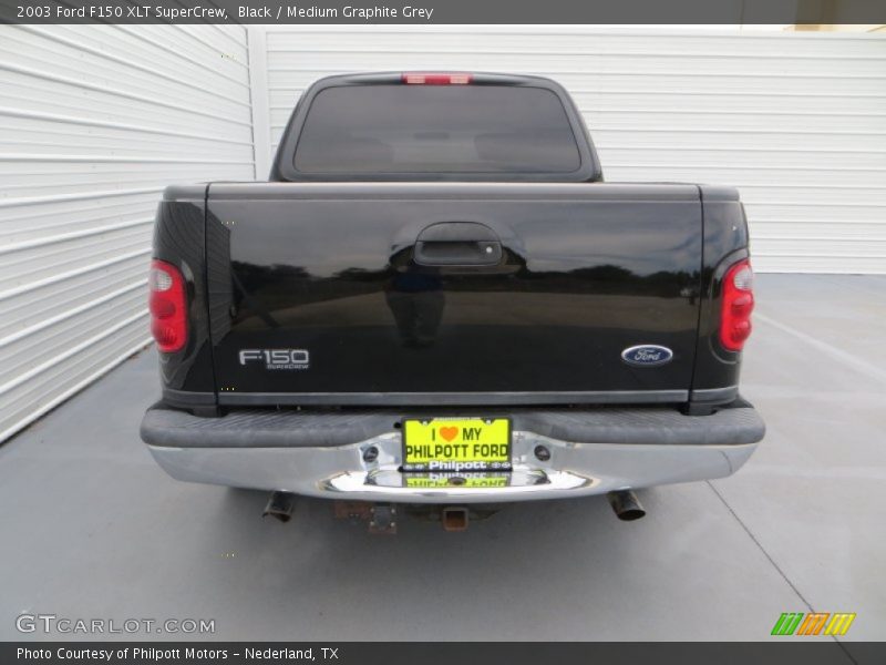 Black / Medium Graphite Grey 2003 Ford F150 XLT SuperCrew