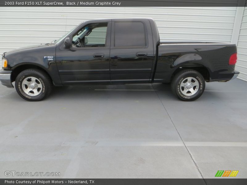Black / Medium Graphite Grey 2003 Ford F150 XLT SuperCrew