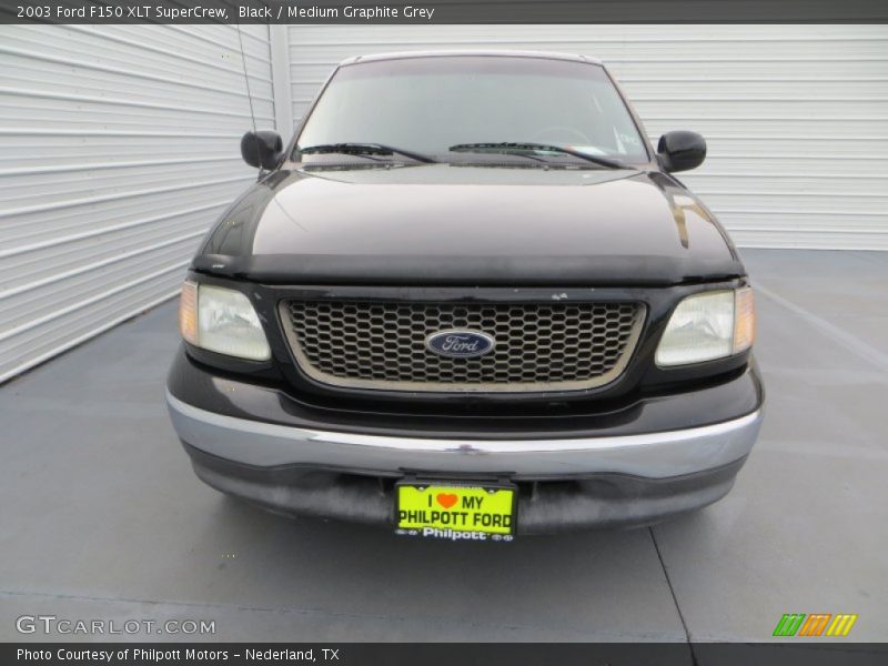 Black / Medium Graphite Grey 2003 Ford F150 XLT SuperCrew