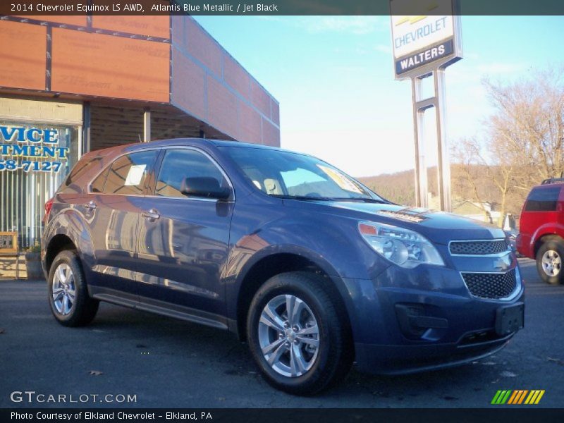 Atlantis Blue Metallic / Jet Black 2014 Chevrolet Equinox LS AWD