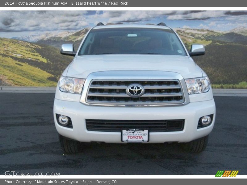 Blizzard Pearl White / Red Rock 2014 Toyota Sequoia Platinum 4x4