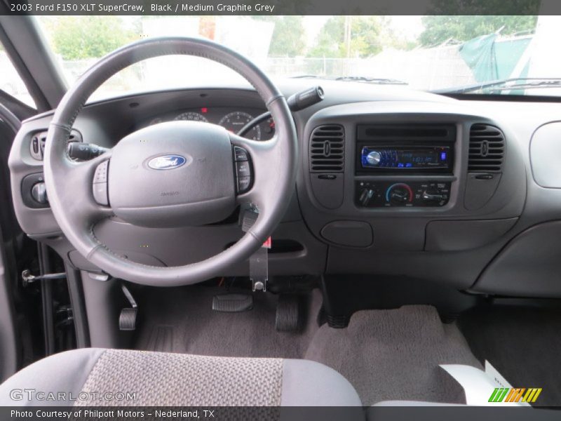 Black / Medium Graphite Grey 2003 Ford F150 XLT SuperCrew