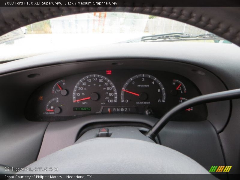 Black / Medium Graphite Grey 2003 Ford F150 XLT SuperCrew