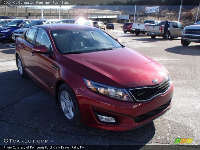 Remington Red / Beige 2014 Kia Optima LX