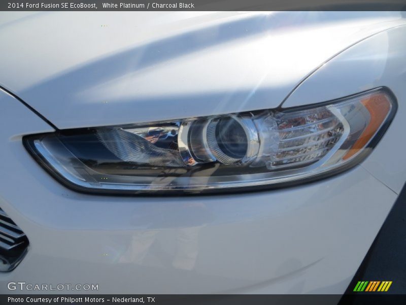 White Platinum / Charcoal Black 2014 Ford Fusion SE EcoBoost