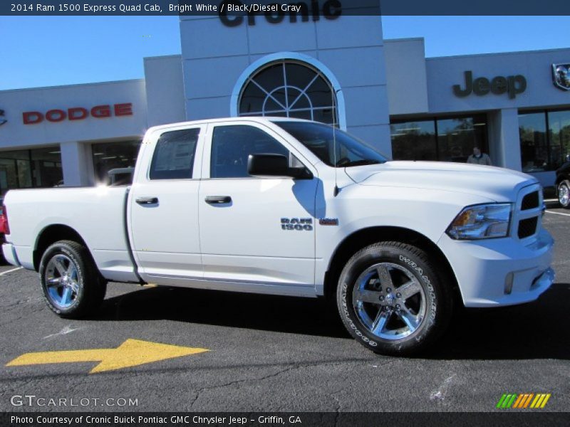 Bright White / Black/Diesel Gray 2014 Ram 1500 Express Quad Cab