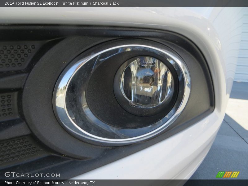White Platinum / Charcoal Black 2014 Ford Fusion SE EcoBoost