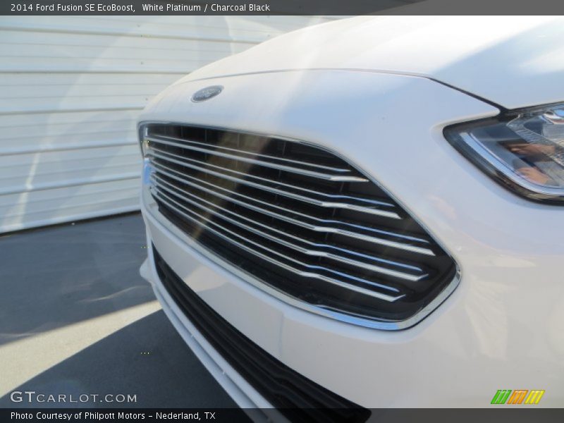 White Platinum / Charcoal Black 2014 Ford Fusion SE EcoBoost