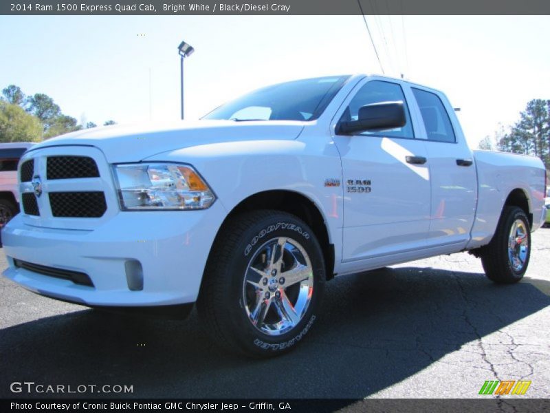 Bright White / Black/Diesel Gray 2014 Ram 1500 Express Quad Cab
