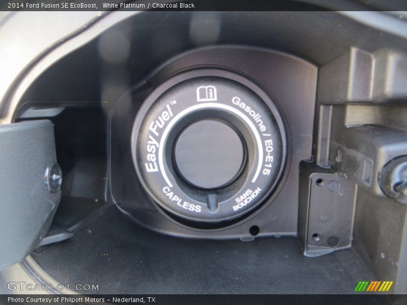White Platinum / Charcoal Black 2014 Ford Fusion SE EcoBoost