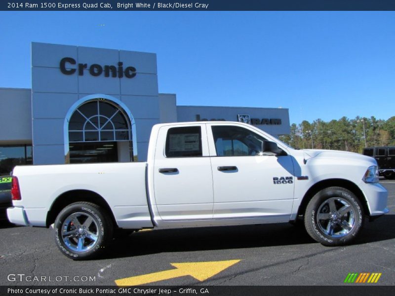 Bright White / Black/Diesel Gray 2014 Ram 1500 Express Quad Cab