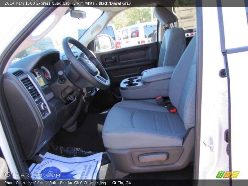 Bright White / Black/Diesel Gray 2014 Ram 1500 Express Quad Cab